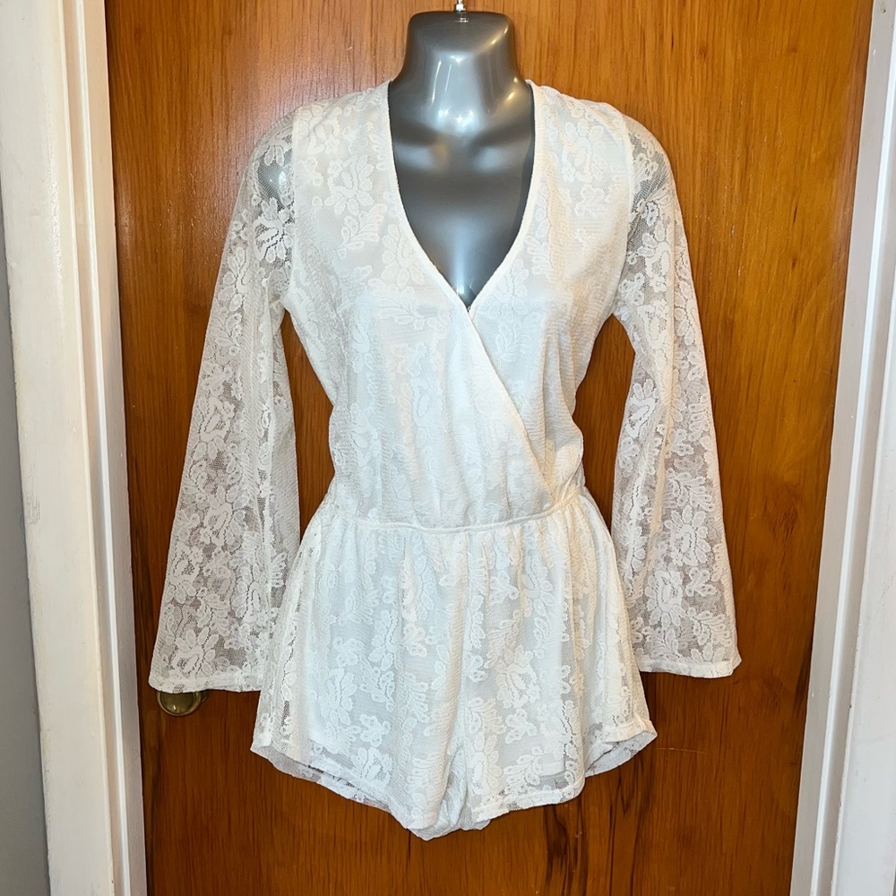 White Lace Romper